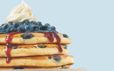 Double Blueberry pancakes