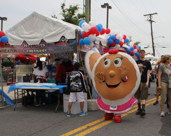 Susie Pancake and other staff at the Taste of Wheaton. 